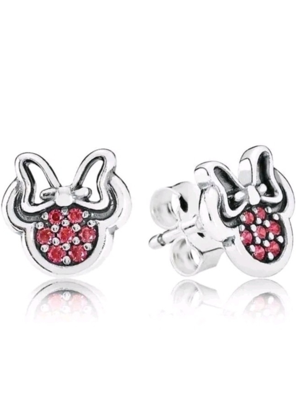 Pandora Bow Minnie-Style Ale 925 Sterling Silver Stud Earrings Box, Bag - Picture 1 of 3